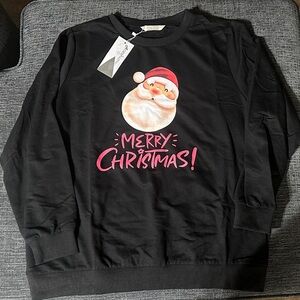 Black Merry Christmas Crewneck Sweater